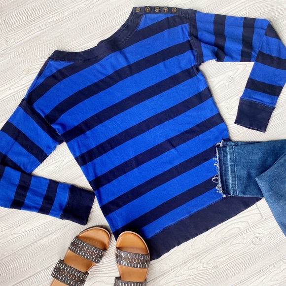 🔴 5/$45 SALE 🔴 RALPH LAUREN | Striped lightweight Sweater - Picture 3 of 6